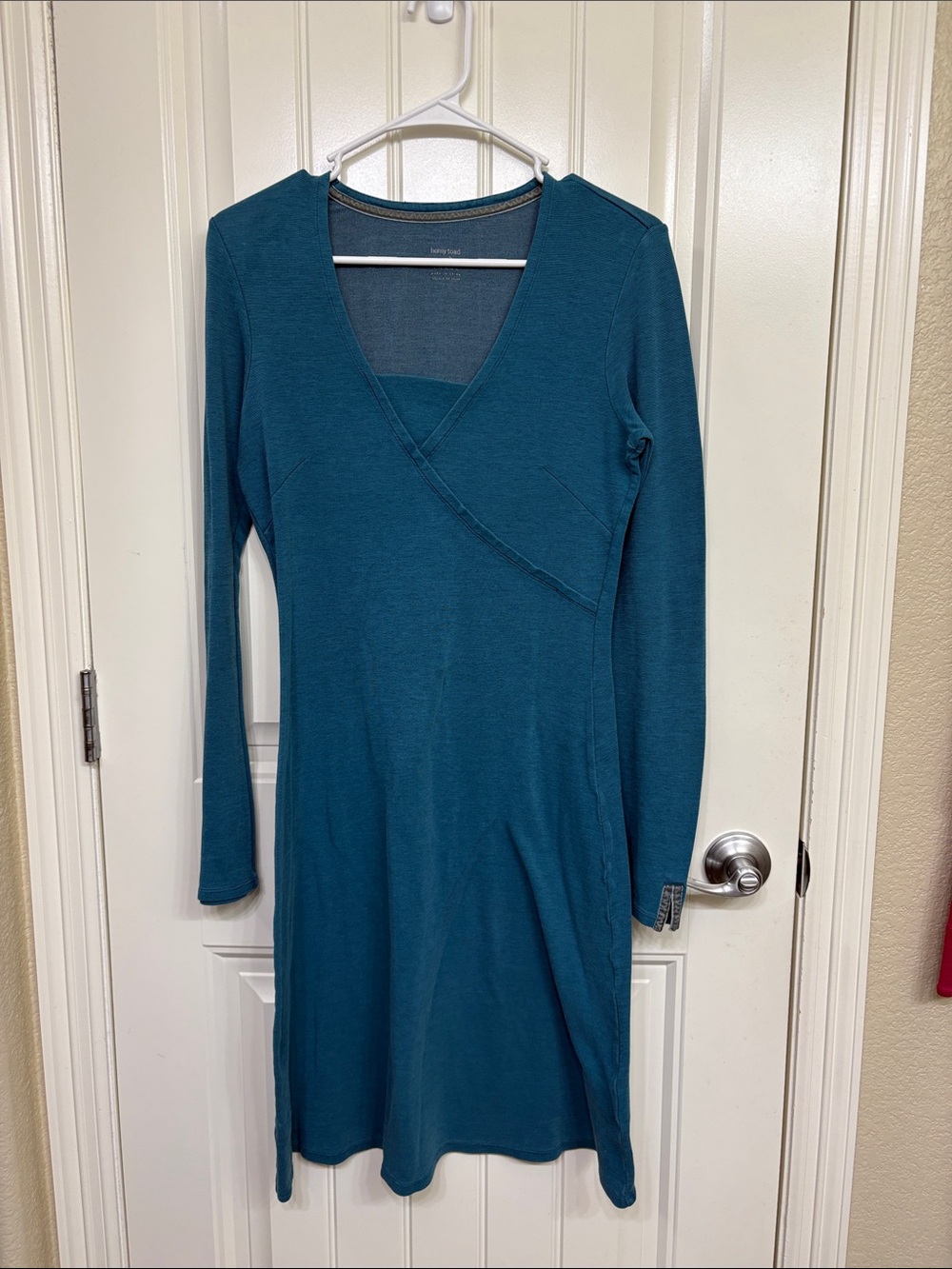 Horny Toad Toad & Co. Teal Long-Sleeve Wrap-Style Dress